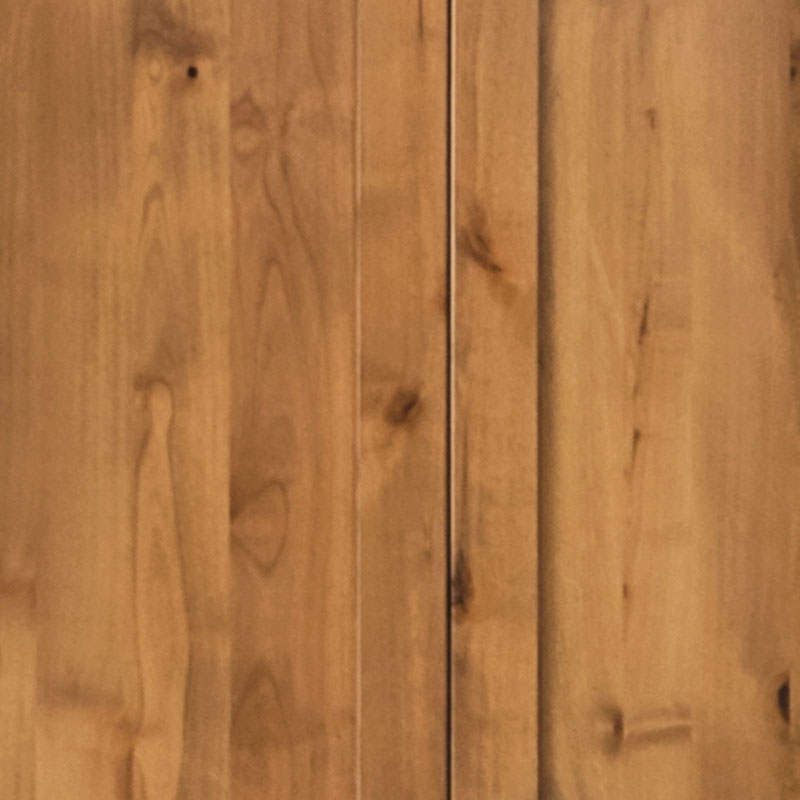 A sample of knotty alder by Decor Cabinets.